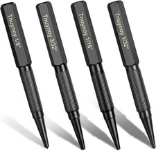 4 PCS Nail Punch and Center Punch Tool Set, 3/32", 1/32", 1/16" Nail Setter 1/