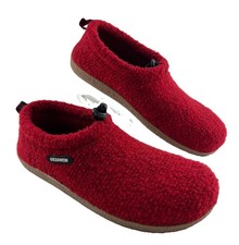 Giesswein Comfort Vent Red Boiled Wool Slippers EUR 40 US 9 Washable Germany