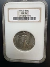 1945 Silver Walking Liberty Half Dollar NGC MS62