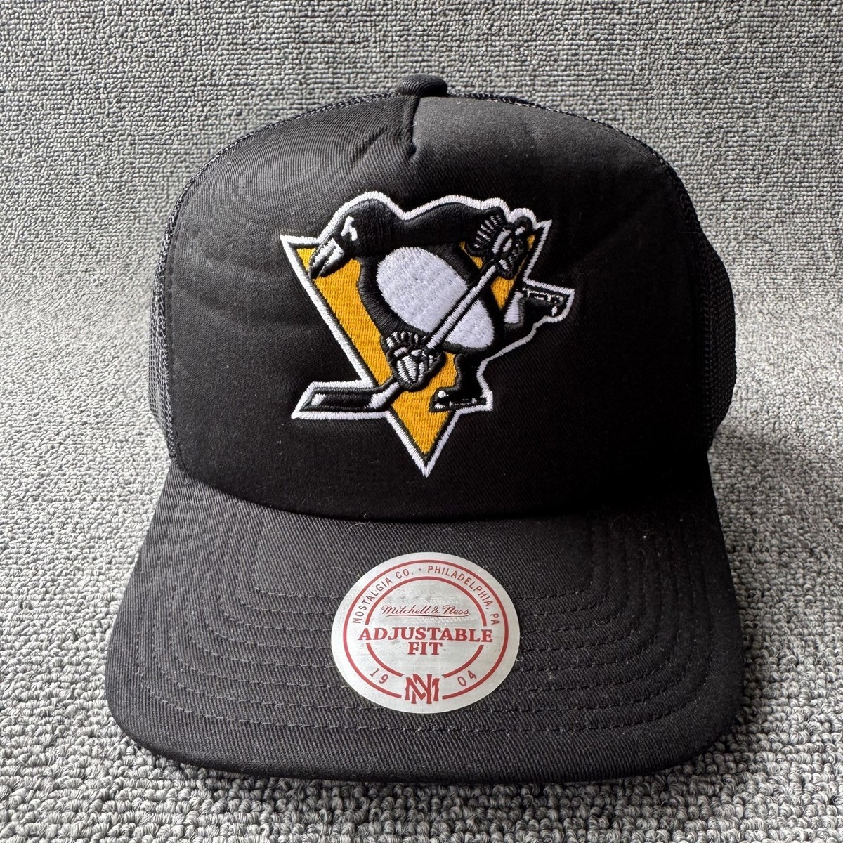 Mitchell & Ness Pittsburgh Penguins Black Trucker Snapback Hat