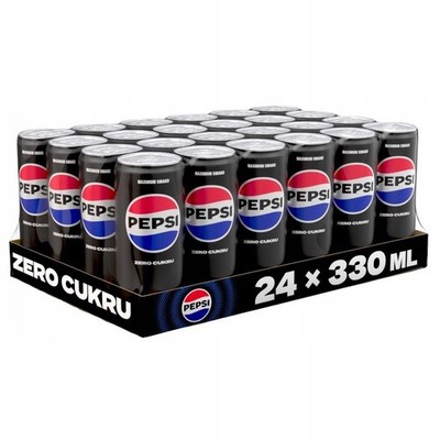 5900497047067 Pepsi zero napój gazowany bez cukru 330ml x 24 sztuki ZESTAWY