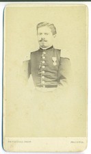 403 - Cdv Albumin Carte de Visite uniform medal officier ph Sidoli Novara ~1865