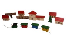 Ebert 405115 Dorf mit Bahnhof aus Holz Erzgebirge