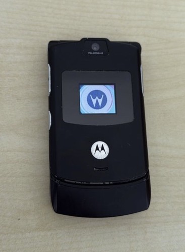 Motorola RAZR V3 Schwarz Accu Neu, Volle Funktion, Händler, Garantie, Top