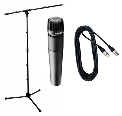 Shure SM57 Mikrofon mit Auslegerständer & Kabel Konvolut (NEU)
