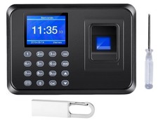 Clock in Machine for Employees, 2 in 1 Fingerprint/Digital Attendance, Small ...