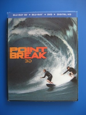 Point Break 3D (3D Blu-ray/Blu-ray/Dvd, 3 disc set)  with Slipcover
