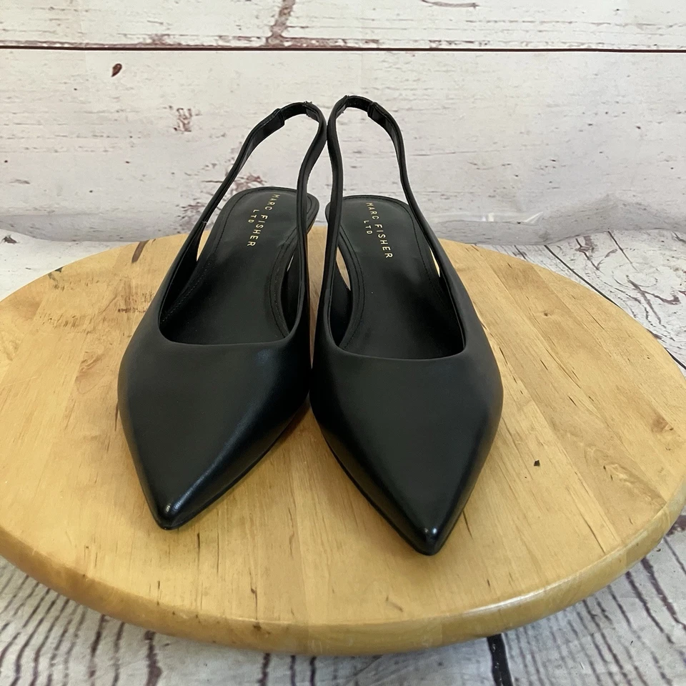 Marc Fisher LTD Shoes Women Sz 10 Posey pointed-toe slingback pump kitten heel. - Image 2 of 4