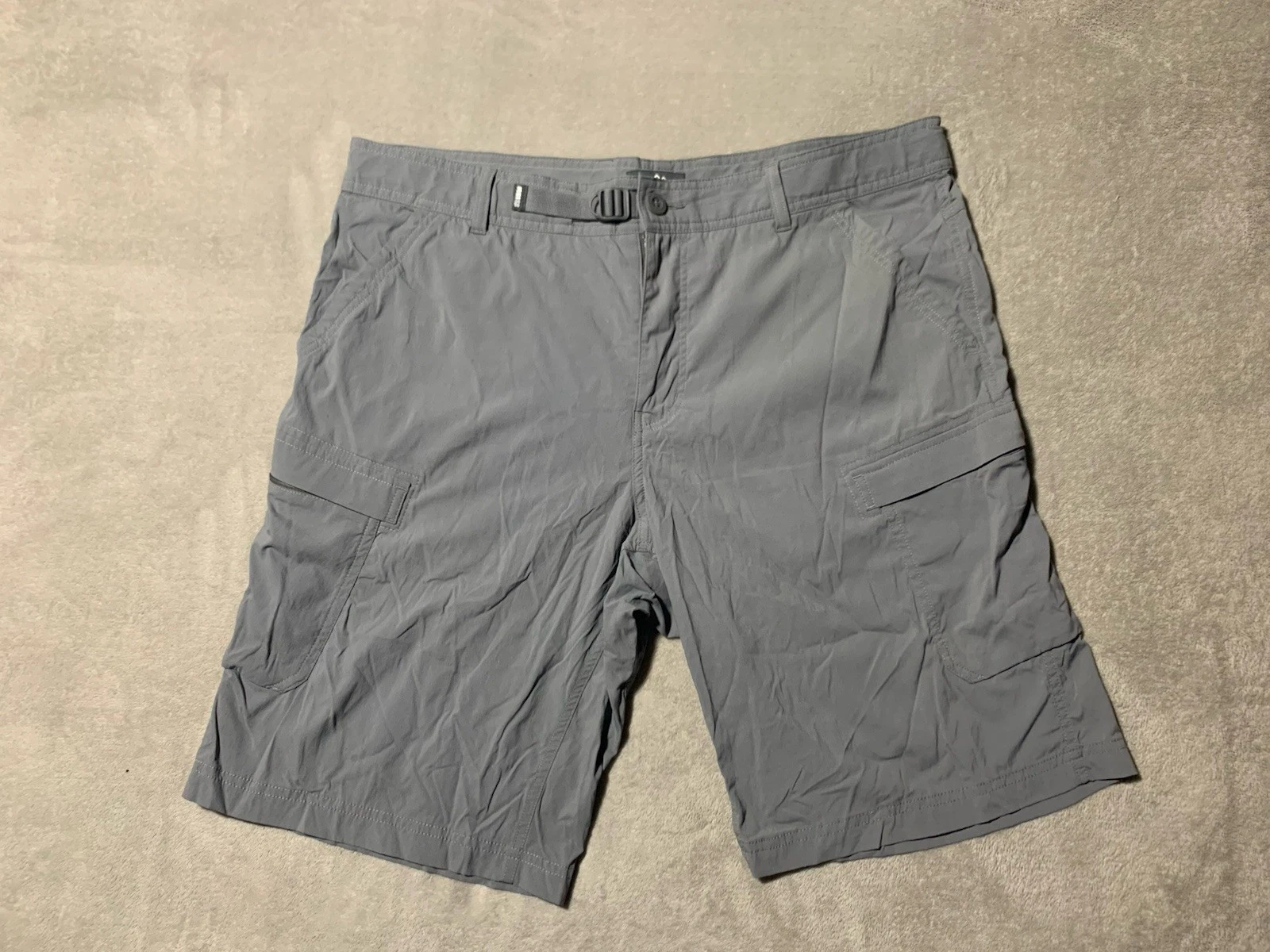 REI Co-op Sahara Cargo Shorts Mens 38 Gray Relaxed Fit Nylon Hiking Outdoor 9in