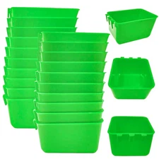 20 Pcs Chicken Coop Feeder Water Cup,16 oz Cage Cups Chicken Feeder Waterer, ...