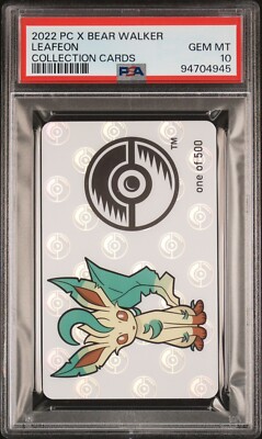 PSA 10 Leafeon Bear Walker Bearwalker 2022 One of 500 Pokemon Center Card