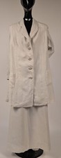 FINEST EDWARDIAN 2 PC LINEN SUMMER WALKING SUIT W LARGE BUTTONS