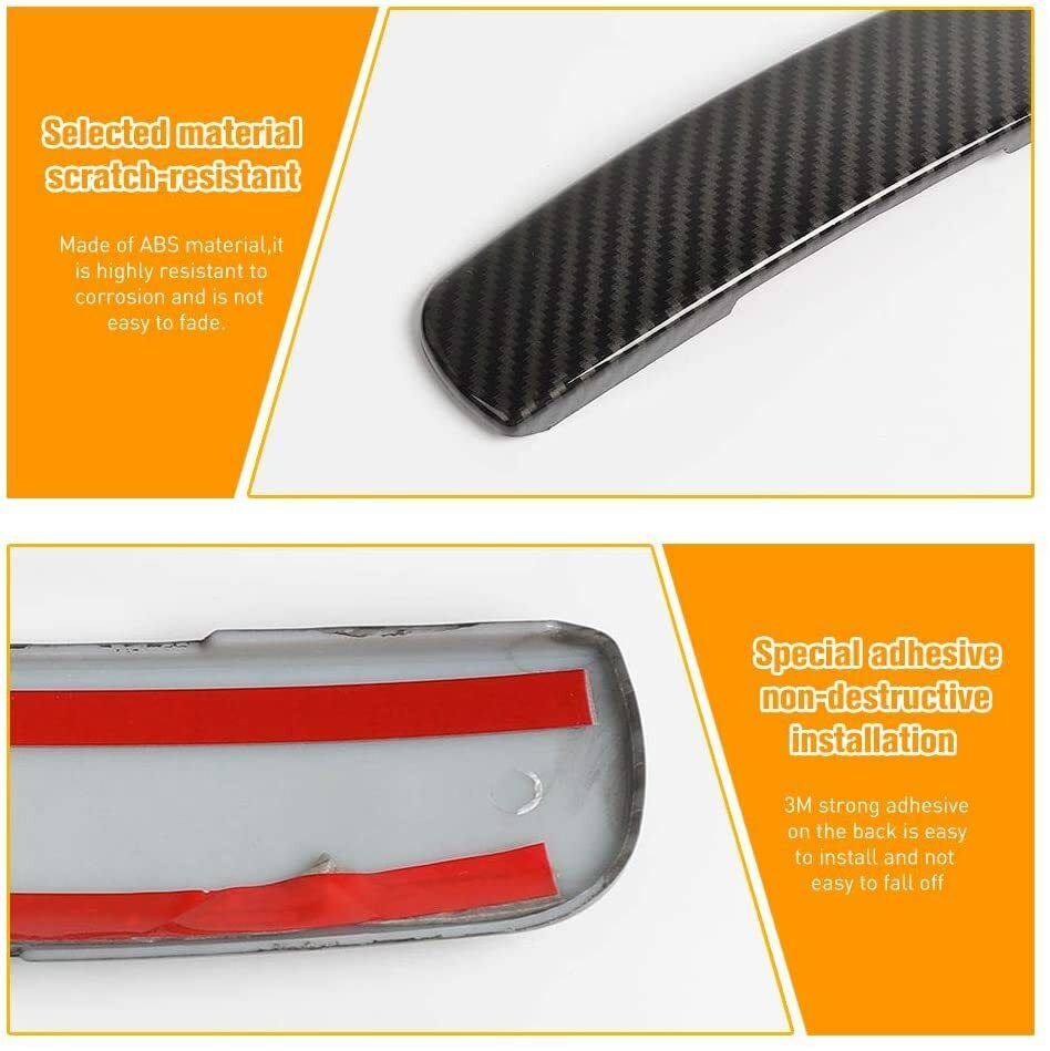 Carbon Fiber Style Door Handle Covers For Dodge Charger 2011+ (Set Of 4) - Easy Stick-On
