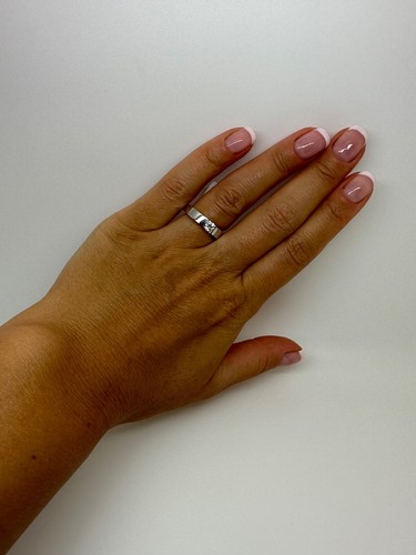 18CT WHITE GOLD HALF ETERNITY WEDDING BAND 0.24CT DIAMONDS RING GG450 - Picture 4 of 23