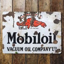 Vintage Metal Advertising Gargoyle Mobil Oil Sign
