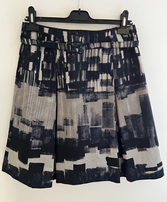 Max Mara Damen Weekend A-Linien Rock UK 10 Batik gefüttert mit Gürtel