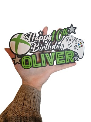 Personalisierter Gamer XBOX Cake Topper