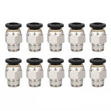 Push to Connect Fitting 1/4" Tube OD x 1/4" NPT Male Pneumatic Air Line Quick...