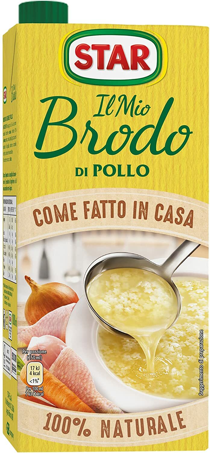 Star Il Mio Brodo Di Pollo, 1lt, Brodo Liquido Pronto, Senza Conservanti