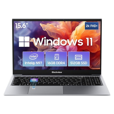 Blackview Laptop 15.6 inch Computer Intel N97 16GB 512GB SSD Windows 11 Notebook