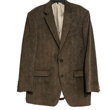 LAUREN RALPH LAUREN Mens Blazer Jacket 42L Brown 2-Button Corduroy Sport Macys