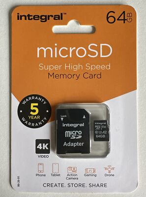 Integral 512gb Micro Sd Integral 64GB Super High-speed Memory