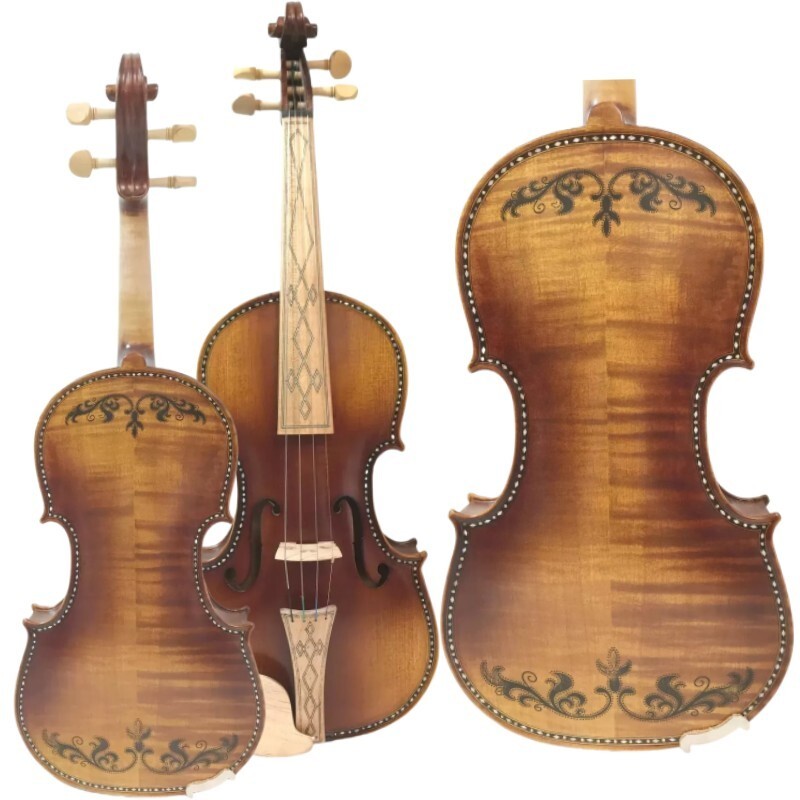 Baroque style SONG brand master inlay shell violin 4/4 ,carving rib/neck #12624