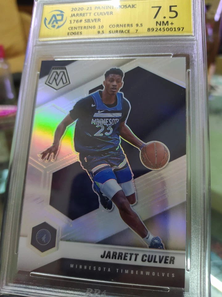 JARRETT CULVER 2020-21 Panini Mosaic Silver NBA card (RPA-7.5 NM+) - Image 2 of 4