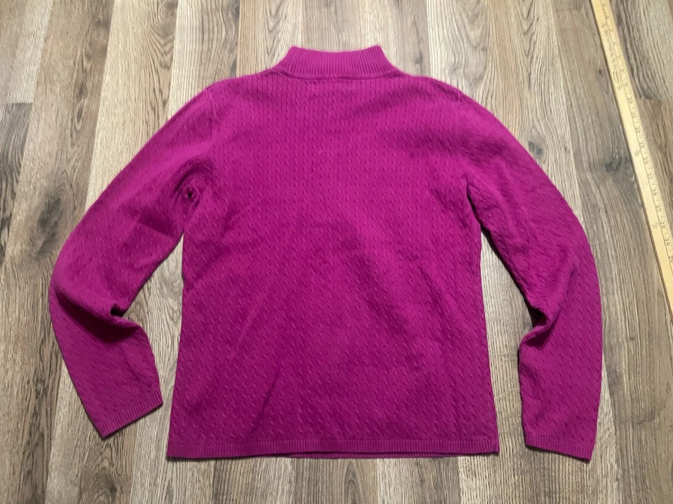 Suéter Karen Scott, Para Mujer Talla Mediana, Púrpura, Cuello Simulado, Pullover Foto 2 de 4