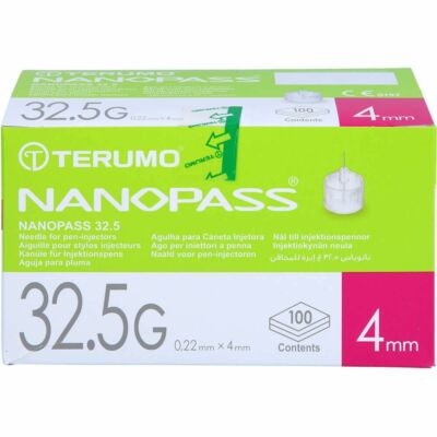 NANOPASS 32,5 Pen Kanüle 32,5 G 0,22x4 mm 100 St PZN10187502