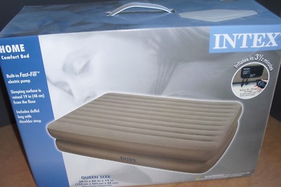 Midrise QUEEN RAISED AIR BED Mattress NEW Intex AIRBED