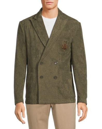 Chaqueta Blazer de Doble Pecho Purple Label Ralph Lauren Luxe Terry Royal King - Imagen 14 de 16
