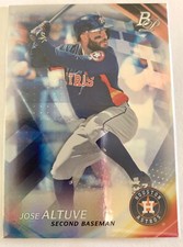 2017 BOWMAN PLATINUM BASEBALL CARD, JOSE ALTUVE, 2ND BASE, HOUSTON ASTROS, #57