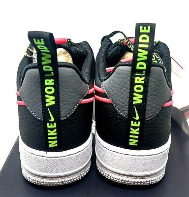 Nike Air Force 1 07 PRM WW Worldwide Black Green Crimson Nike Air Force 1 07 PRM WW Worldwide Black Green Crimson