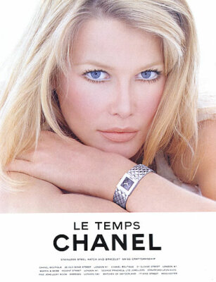 1995 Chanel Karl Lagerfeld Claudia Schiffer watch jewelry 1-page