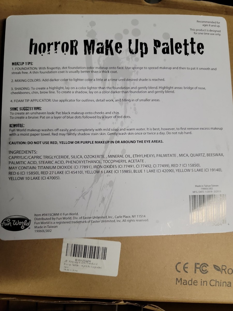 Halloween Party Horror Makeup Cream Palette Sticks Zombie 