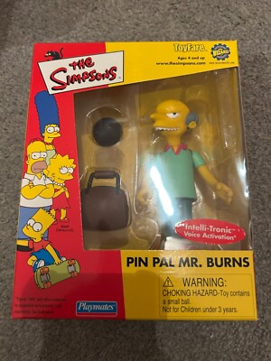 Playmates The Simpsons interaktive Actionfigur Pin Pal Mr Burns (neu) Kostenloser Versand + Verpackung