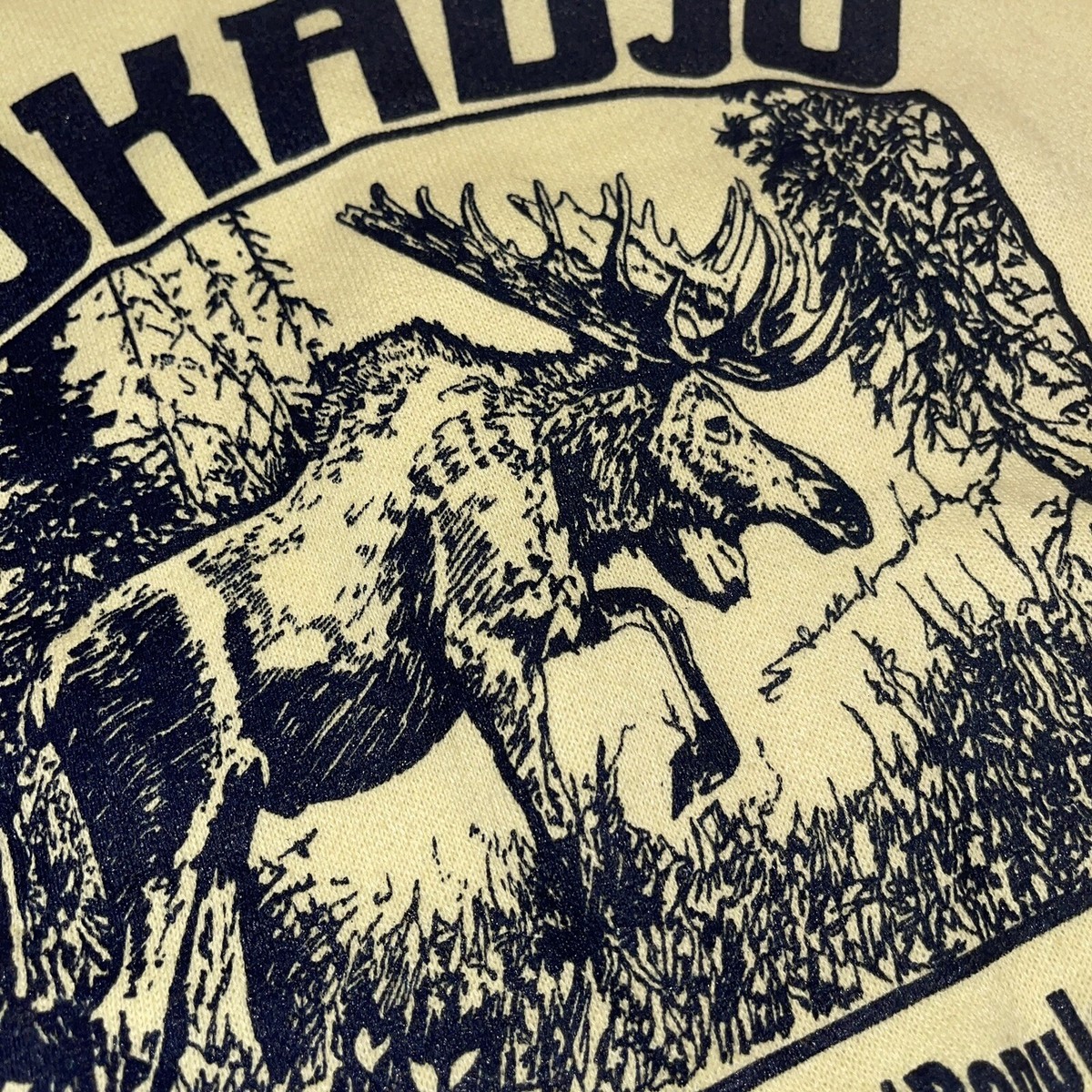 Vintage Kokadjo Maine Moose Animal Nature Sweatshirt Sweater Sz M