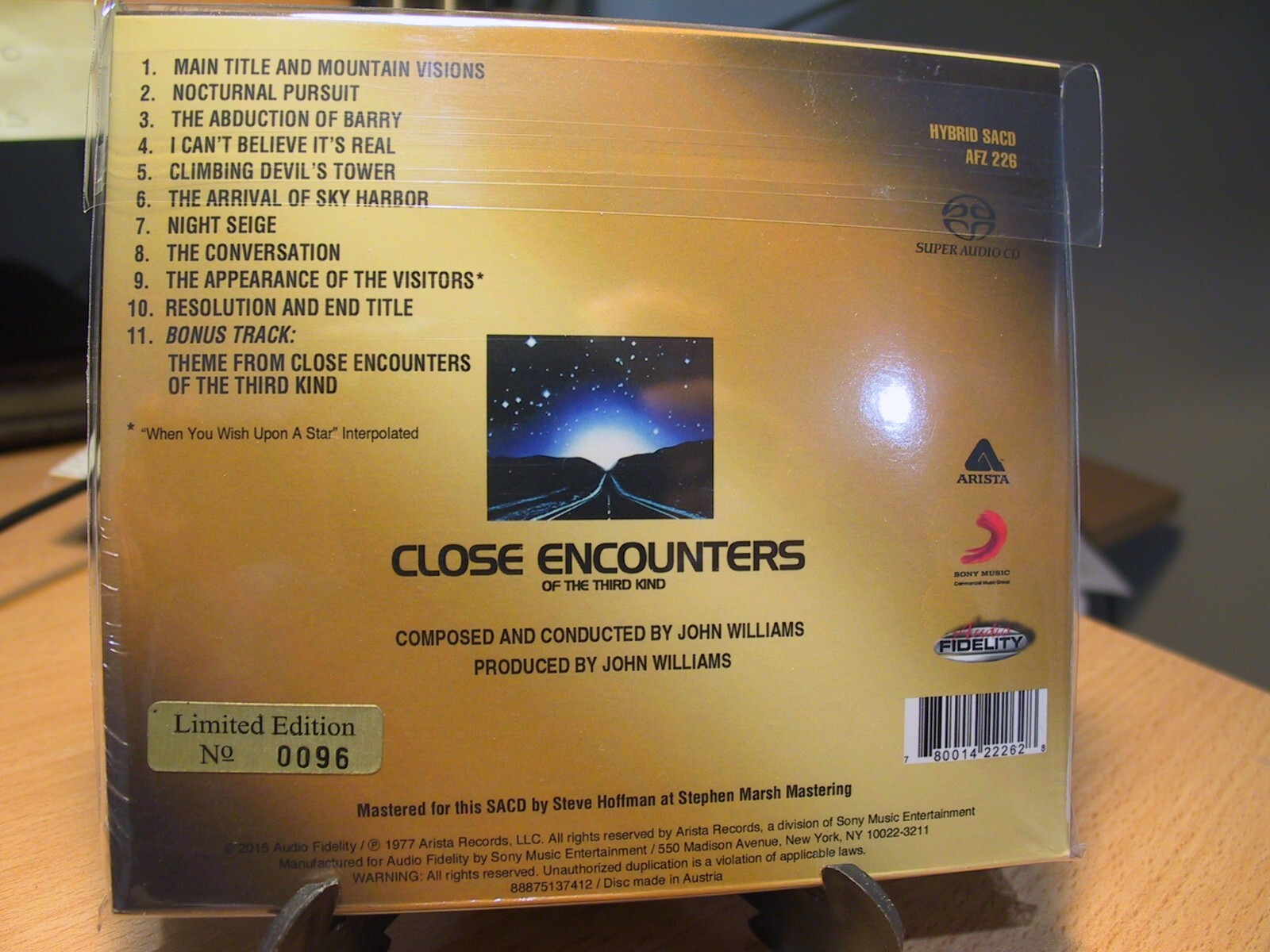 AFZ-226 SACD John Williams Close Encounters of the Third Kind Sealed #0096/5000 - Picture 2 of 3