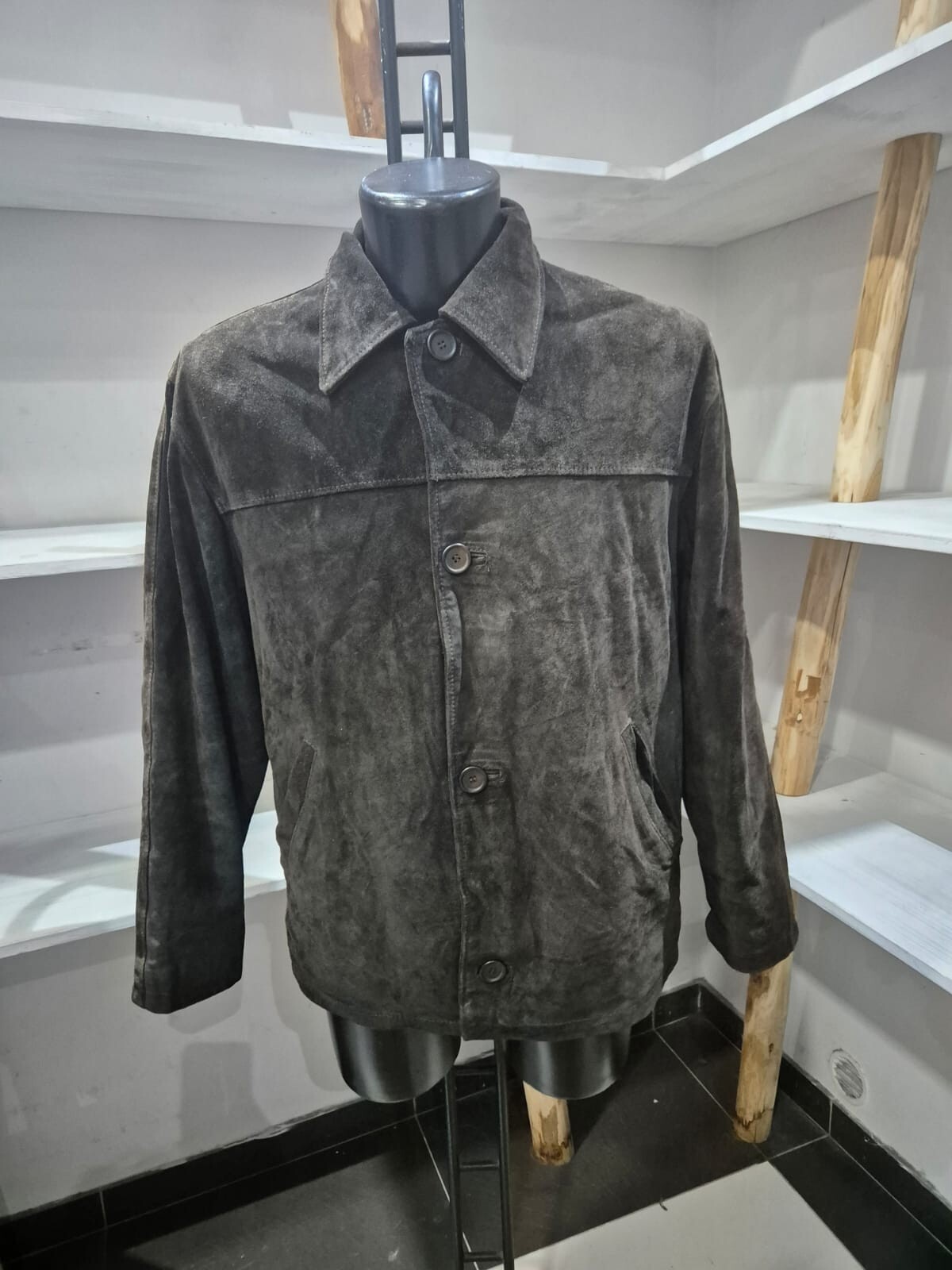 Genuine Leather Falconpel Jacket for Men Size M Brown XYR658L-image