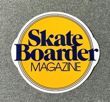 Skateboarder Magazine Skateboard tribute Sticker 4.2 x 4.5 inches sk8