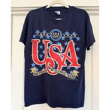 Vintage Hanes Olympics 100th Anniversary T-Shirt Adult Size M single stitch 