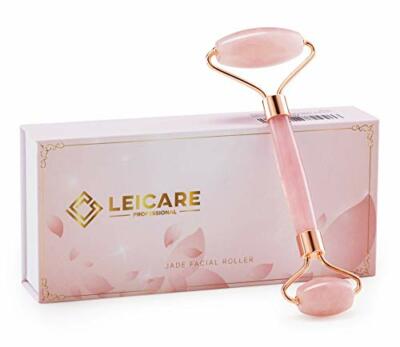 Roller for Face Rose Quartz Stone Facial Roller Remove Wrinkles Eye Puffiness