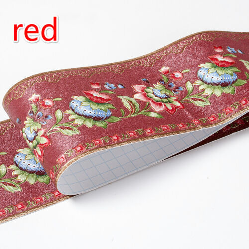 Self Adhesive Wall Skirting Border Sticker Waterproof Wallpaper Floral 5M - Picture 14 of 23
