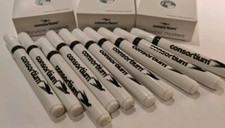 10 x High Quality Black Whiteboard Drywipe Marker Pens Bullet Tip