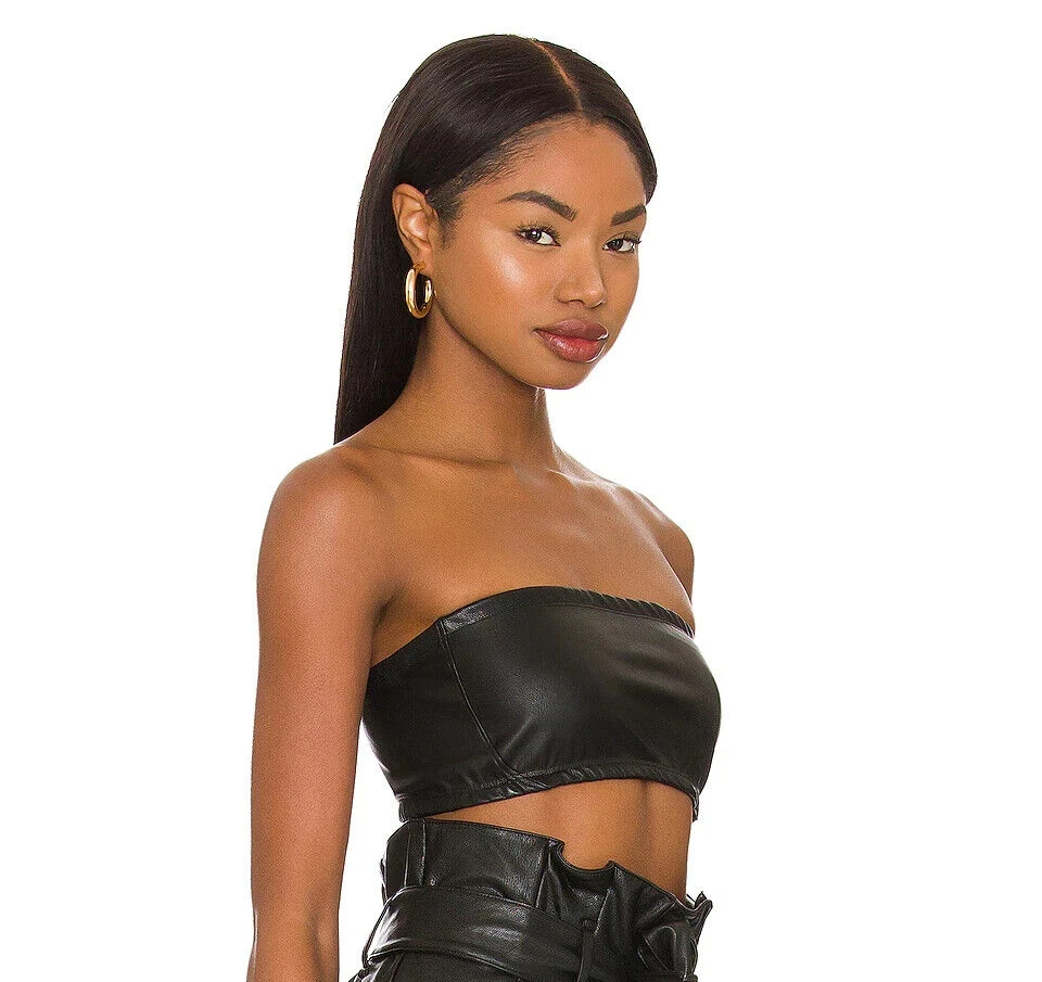 NUEVO CON ETIQUETAS - Top Bralette Bandeau Bandeau Sin Tirantes Commando, Negro - Talla XSmall Foto 2 de 3