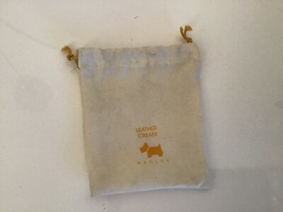 Radley Draw String Cotton Cream Leather Cream Cleaner Bag | eBay