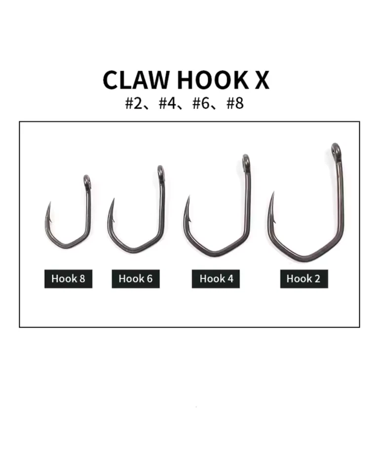 Claw Hooks - Wide Gape Barbed Carp Fishing Teflon Various Size - Image 3 of 4
