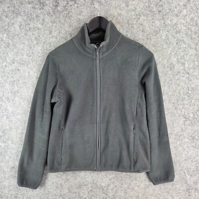 Uniqlo Jumper Womens Meidum Blue Grey Fleece Full Zip Pockets