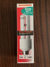 Sylvania Compact Fluorescent Soft White Light Bulbs, 23 Watts, 3 Packs